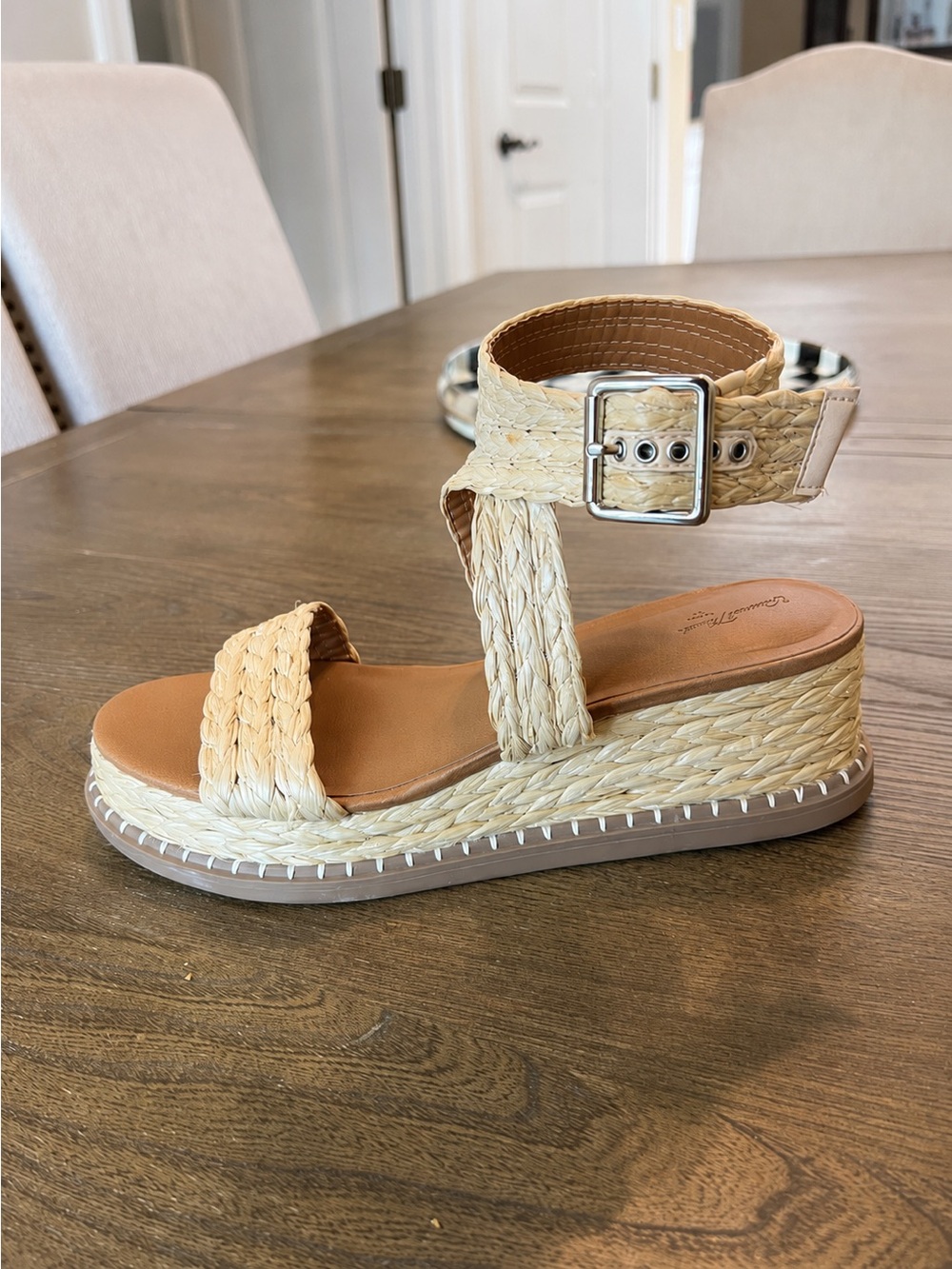 Universal Thread Cream Braided Strap Sandals 10 - Picture 5 of 10